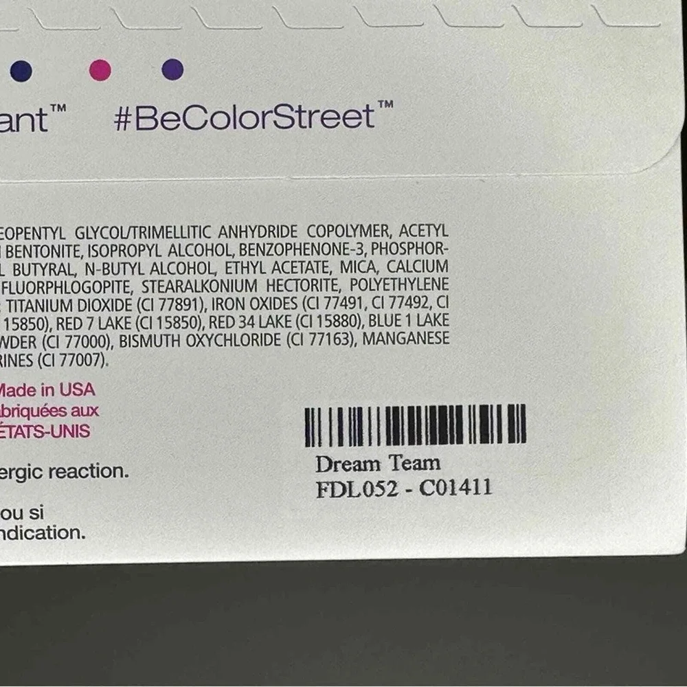Color Street Dream Team Press On Nails Sports Football Cheerleading Soccer